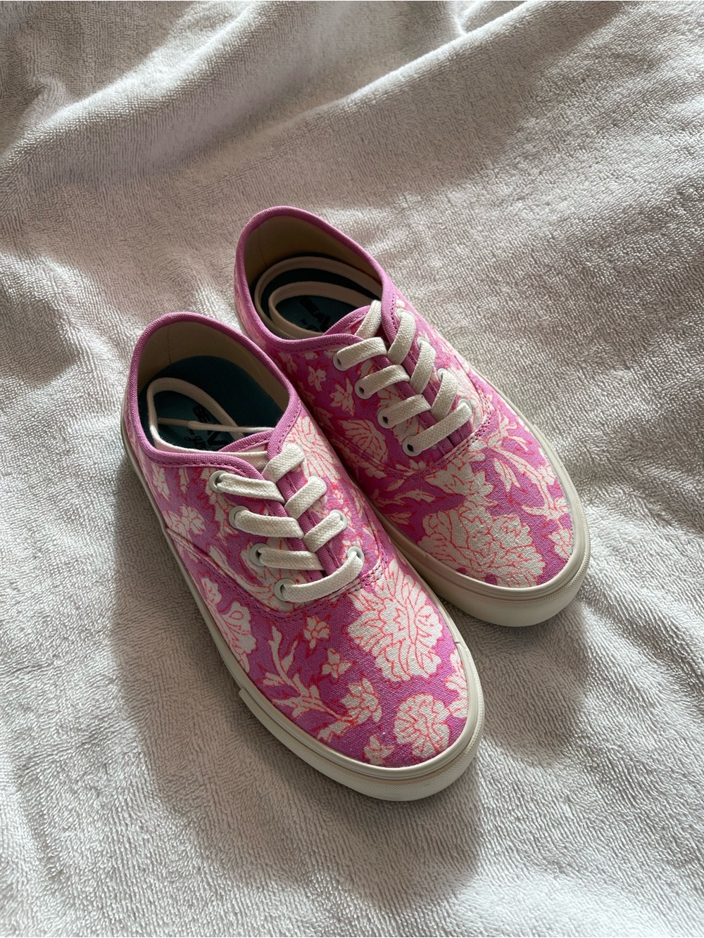 Crewcuts Pink Floral Canvas Lace-Up Sneakers